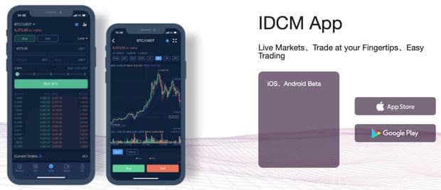 Mobile Anwendung idcm.io