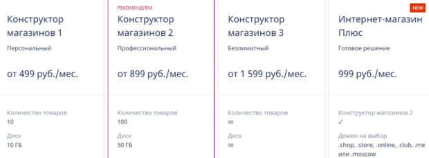nic.ru-Designer für Online-Shops
