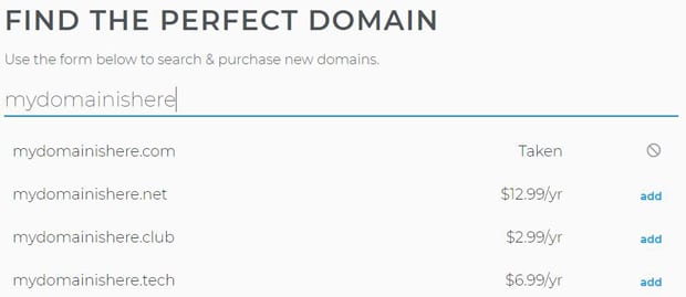 Domain.com Registrierung von Domänennamen