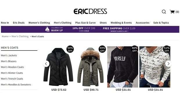 Ericdress Herrenmode Verkauf