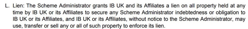 Schulden des Händlers bei Interactive Brokers