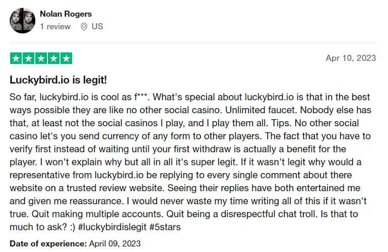 Luckybirdcasino.com Bewertungen