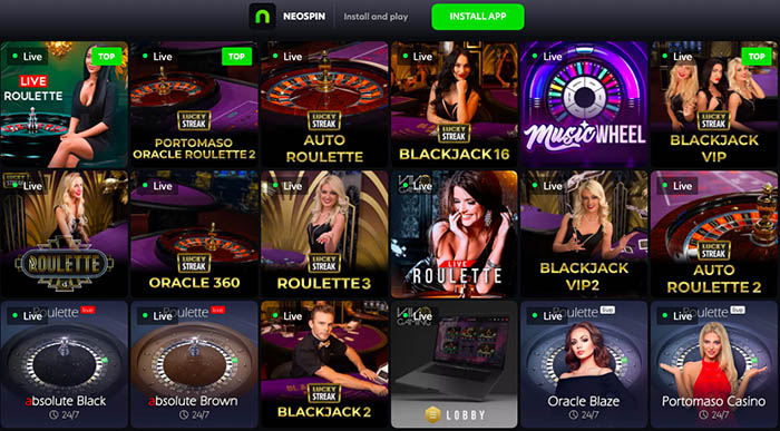 Neospin Website Casino
